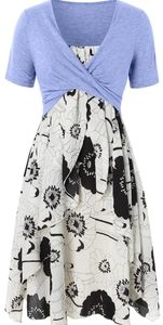 SALE NWT White & Black Floral Dress